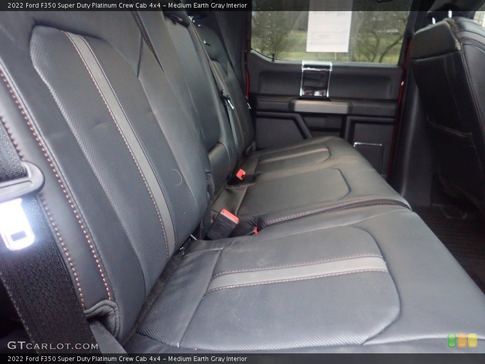 Medium Earth Gray Interior Rear Seat for the 2022 Ford F350 Super Duty Platinum Crew Cab 4x4 #145655257