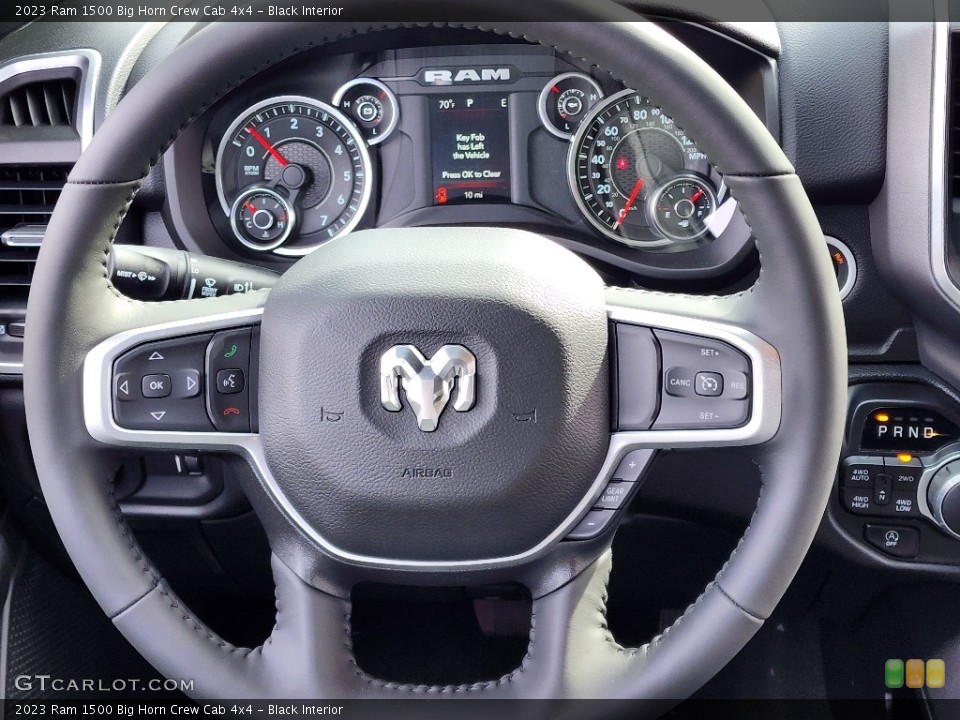 Black Interior Steering Wheel for the 2023 Ram 1500 Big Horn Crew Cab 4x4 #145655698