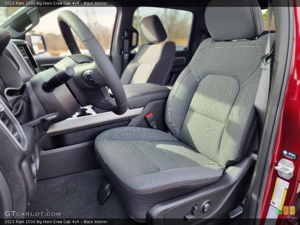 Black Interior Front Seat for the 2023 Ram 1500 Big Horn Crew Cab 4x4 #145655787
