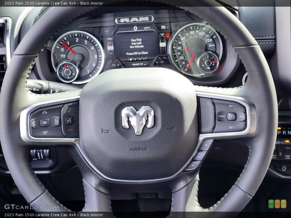 Black Interior Steering Wheel for the 2023 Ram 1500 Laramie Crew Cab 4x4 #145656004
