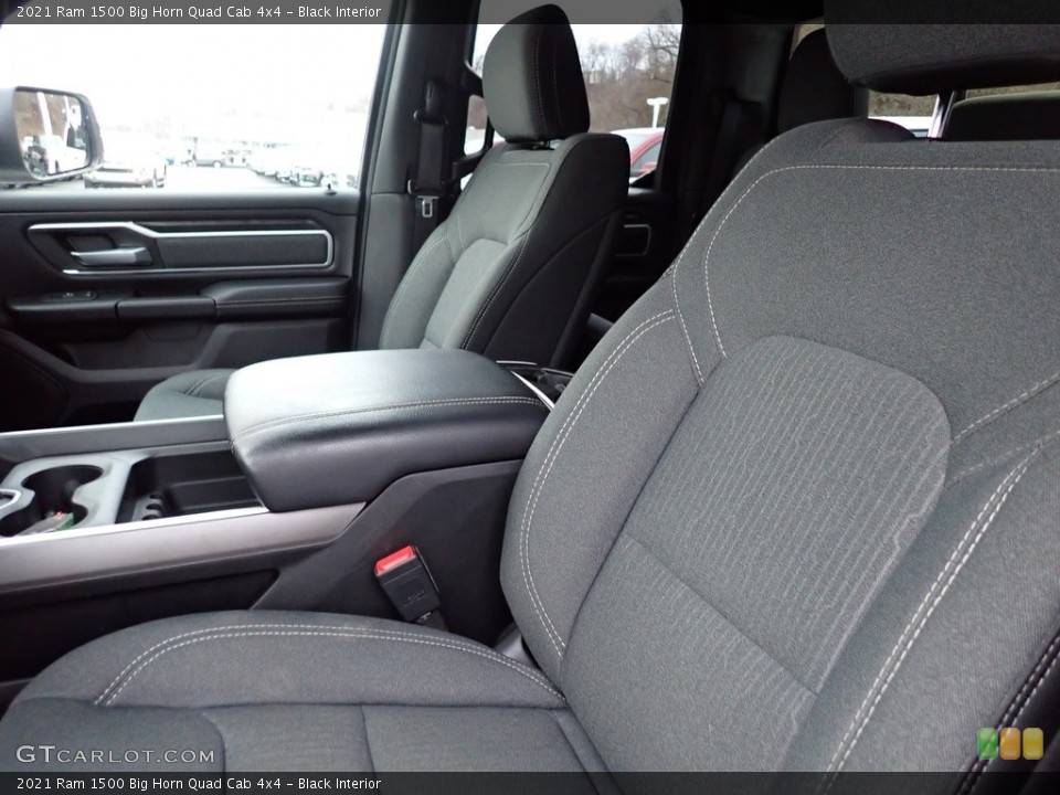 Black Interior Front Seat for the 2021 Ram 1500 Big Horn Quad Cab 4x4 #145657840