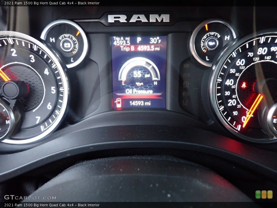 Black Interior Gauges for the 2021 Ram 1500 Big Horn Quad Cab 4x4 #145657867