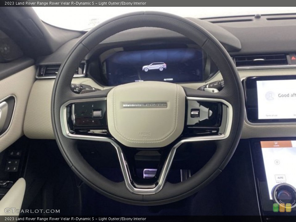 Light Oyster/Ebony Interior Steering Wheel for the 2023 Land Rover Range Rover Velar R-Dynamic S #145658177