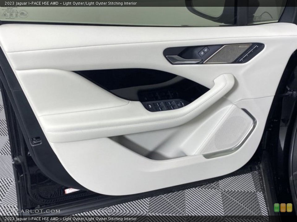 Light Oyster/Light Oyster Stitching Interior Door Panel for the 2023 Jaguar I-PACE HSE AWD #145658462