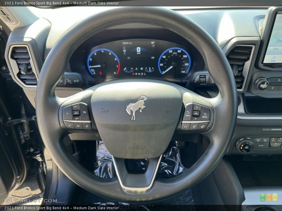 Medium Dark Slate Interior Steering Wheel for the 2021 Ford Bronco Sport Big Bend 4x4 #145658477