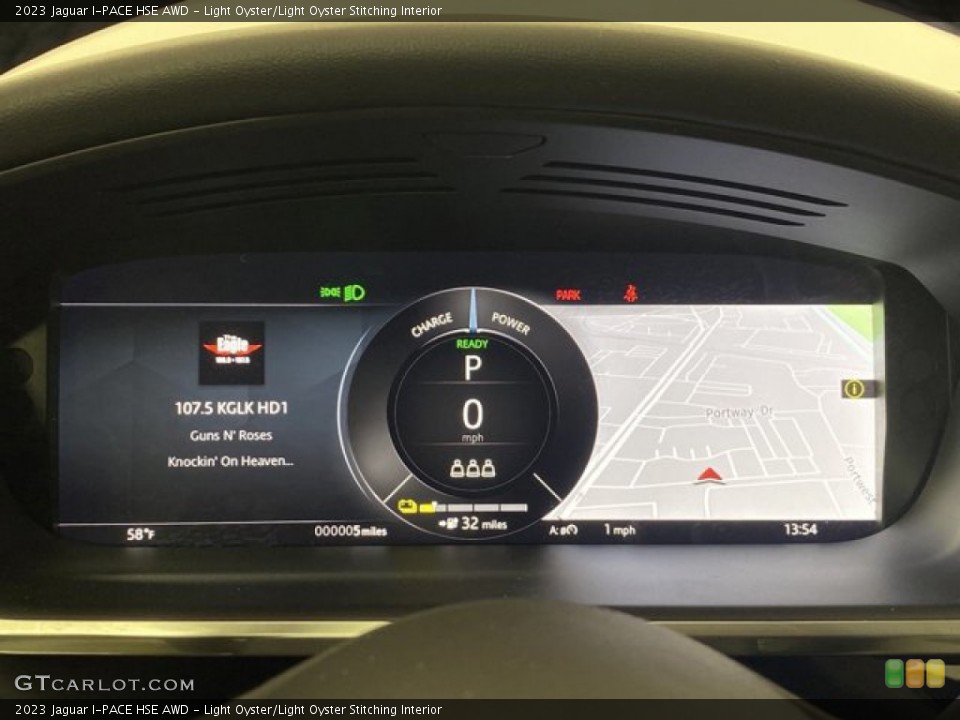 Light Oyster/Light Oyster Stitching Interior Gauges for the 2023 Jaguar I-PACE HSE AWD #145658486