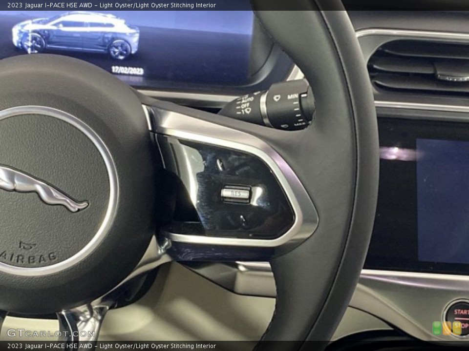 Light Oyster/Light Oyster Stitching Interior Steering Wheel for the 2023 Jaguar I-PACE HSE AWD #145658531