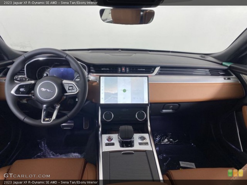 Siena Tan/Ebony Interior Dashboard for the 2023 Jaguar XF R-Dynamic SE AWD #145658537