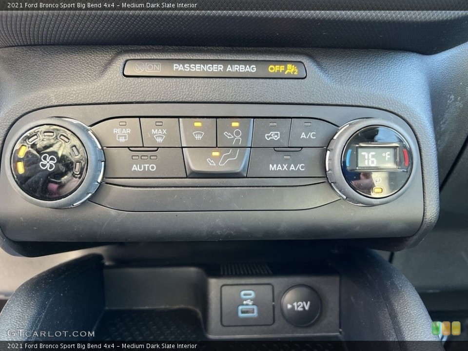 Medium Dark Slate Interior Controls for the 2021 Ford Bronco Sport Big Bend 4x4 #145658540