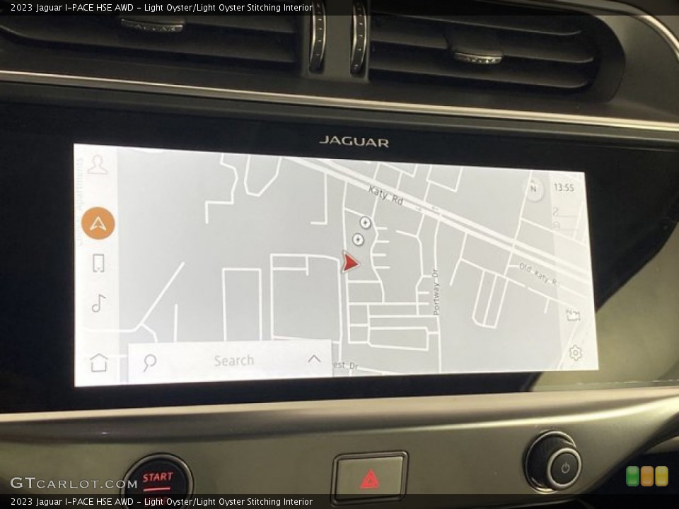 Light Oyster/Light Oyster Stitching Interior Navigation for the 2023 Jaguar I-PACE HSE AWD #145658597