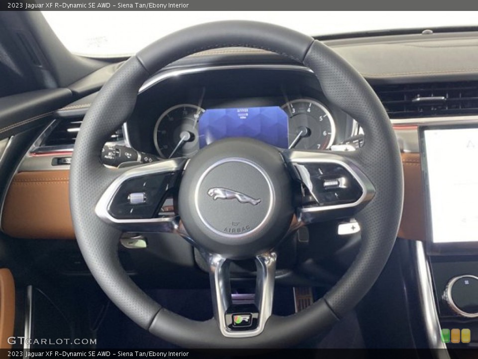 Siena Tan/Ebony Interior Steering Wheel for the 2023 Jaguar XF R-Dynamic SE AWD #145658714