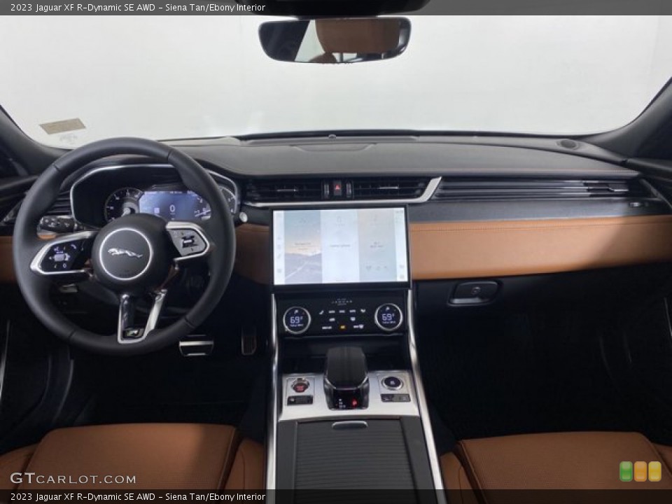 Siena Tan/Ebony Interior Dashboard for the 2023 Jaguar XF R-Dynamic SE AWD #145658861