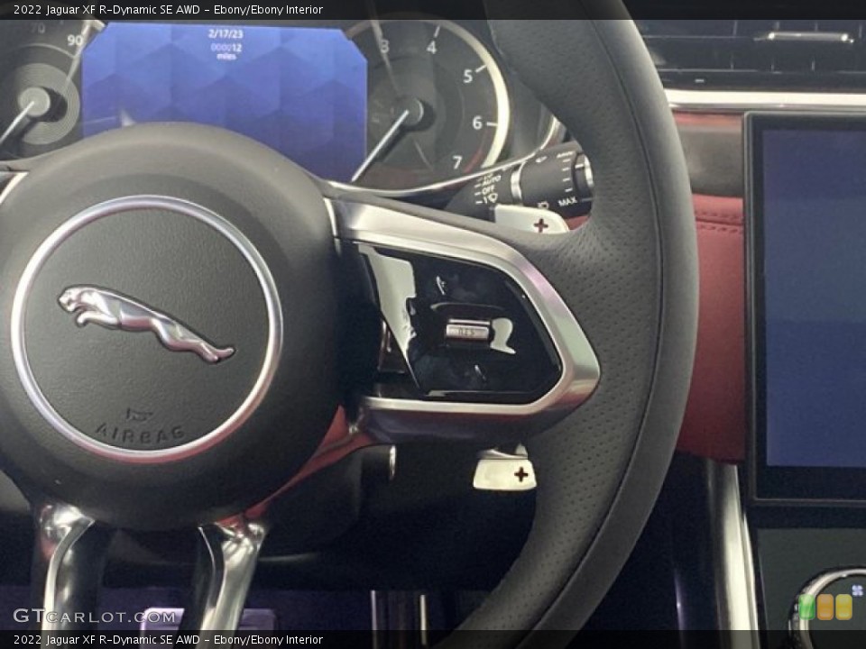 Ebony/Ebony Interior Steering Wheel for the 2022 Jaguar XF R-Dynamic SE AWD #145658876