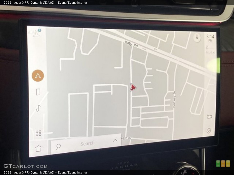Ebony/Ebony Interior Navigation for the 2022 Jaguar XF R-Dynamic SE AWD #145658927