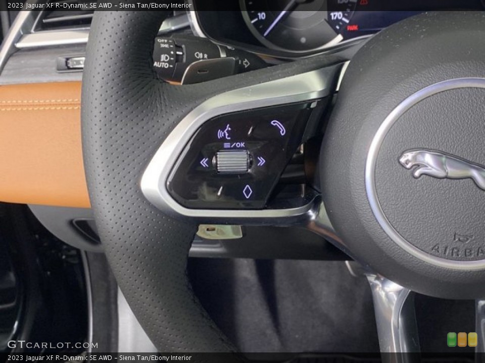 Siena Tan/Ebony Interior Steering Wheel for the 2023 Jaguar XF R-Dynamic SE AWD #145659035