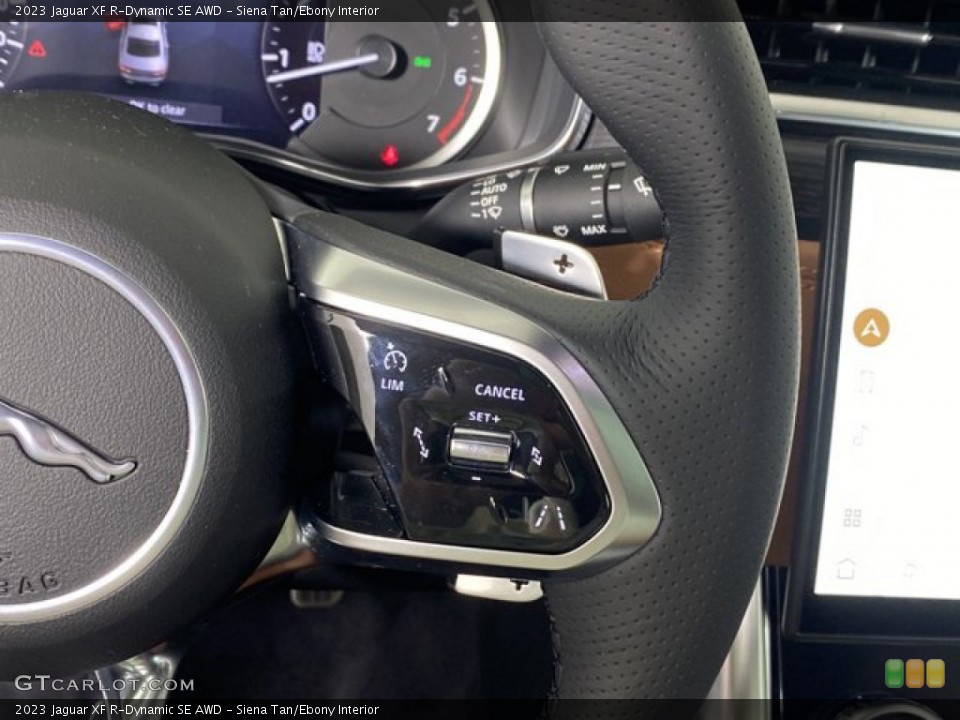 Siena Tan/Ebony Interior Steering Wheel for the 2023 Jaguar XF R-Dynamic SE AWD #145659047