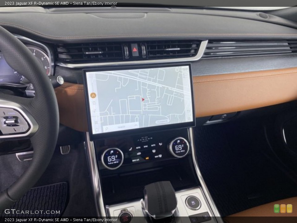 Siena Tan/Ebony Interior Navigation for the 2023 Jaguar XF R-Dynamic SE AWD #145659056
