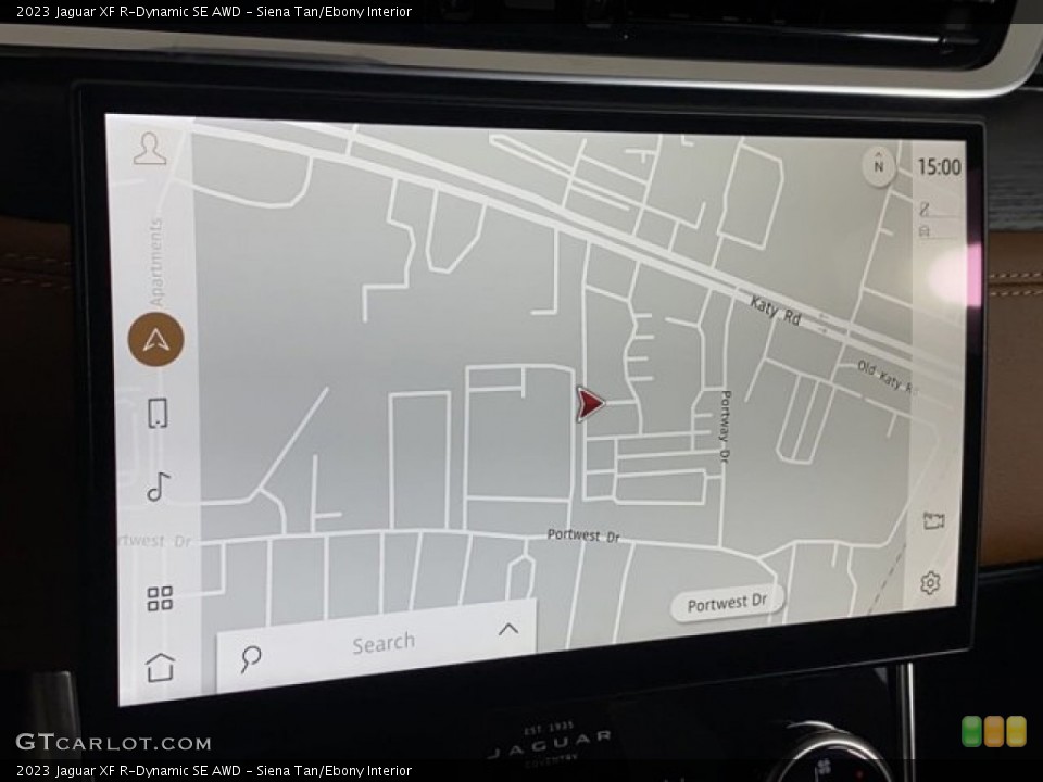 Siena Tan/Ebony Interior Navigation for the 2023 Jaguar XF R-Dynamic SE AWD #145659086