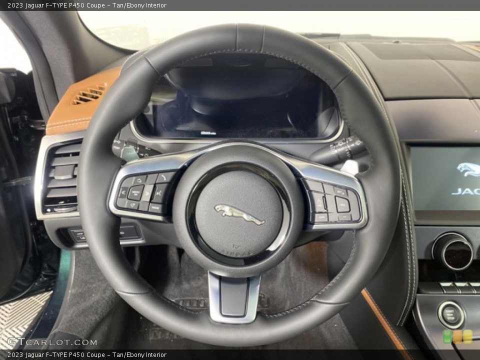 Tan/Ebony Interior Steering Wheel for the 2023 Jaguar F-TYPE P450 Coupe #145659272