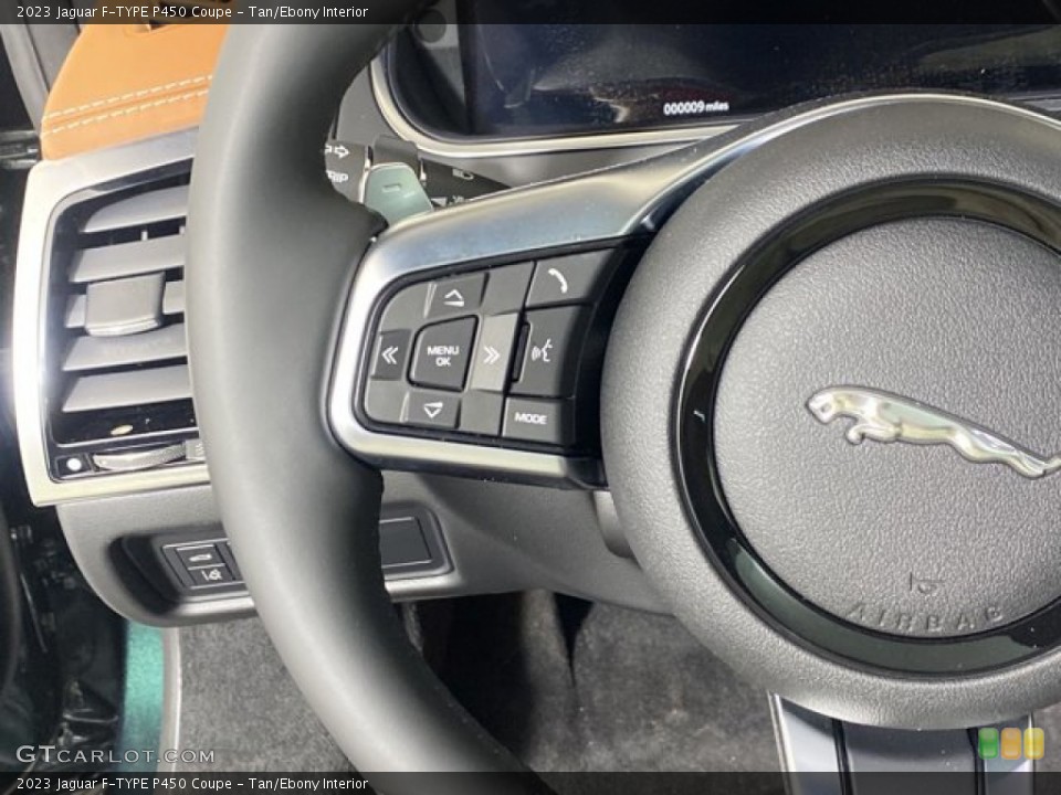 Tan/Ebony Interior Steering Wheel for the 2023 Jaguar F-TYPE P450 Coupe #145659284