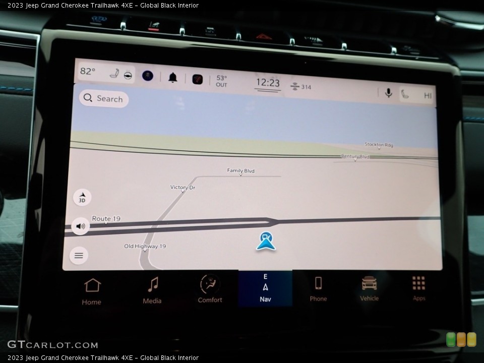 Global Black Interior Navigation for the 2023 Jeep Grand Cherokee Trailhawk 4XE #145663755
