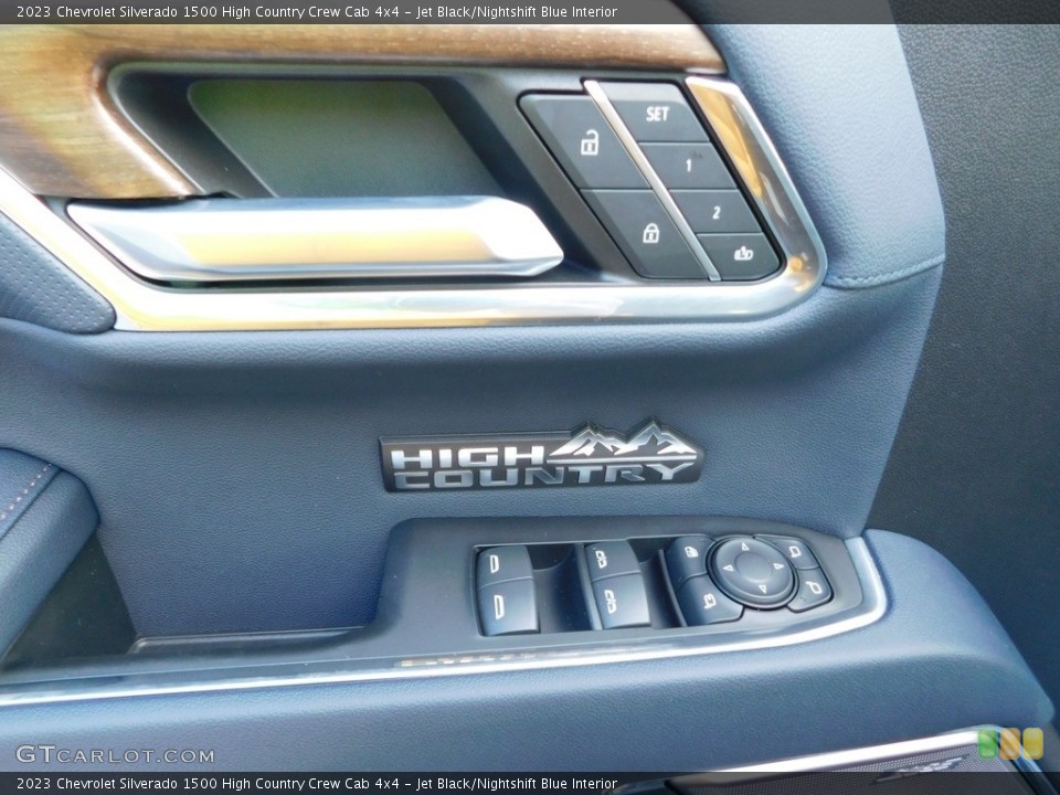 Jet Black/Nightshift Blue Interior Door Panel for the 2023 Chevrolet Silverado 1500 High Country Crew Cab 4x4 #145664199