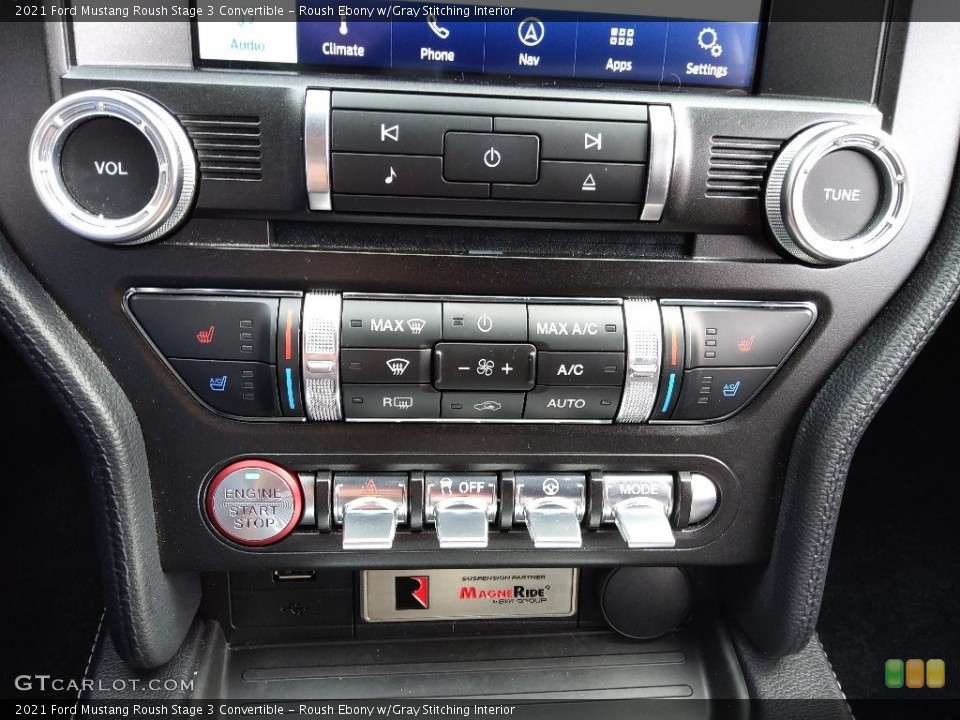 Roush Ebony w/Gray Stitching Interior Controls for the 2021 Ford Mustang Roush Stage 3 Convertible #145664649