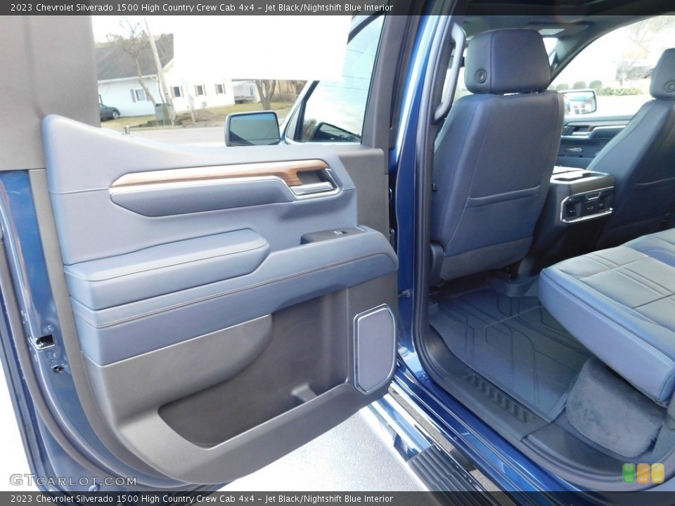 Jet Black/Nightshift Blue Interior Rear Seat for the 2023 Chevrolet Silverado 1500 High Country Crew Cab 4x4 #145664814