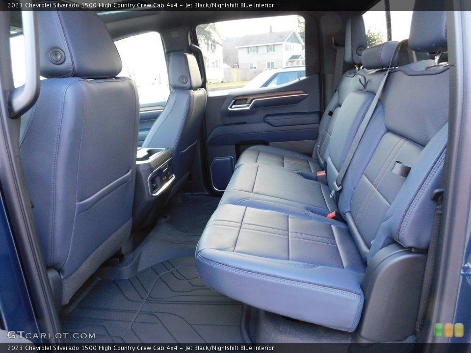 Jet Black/Nightshift Blue Interior Rear Seat for the 2023 Chevrolet Silverado 1500 High Country Crew Cab 4x4 #145664827