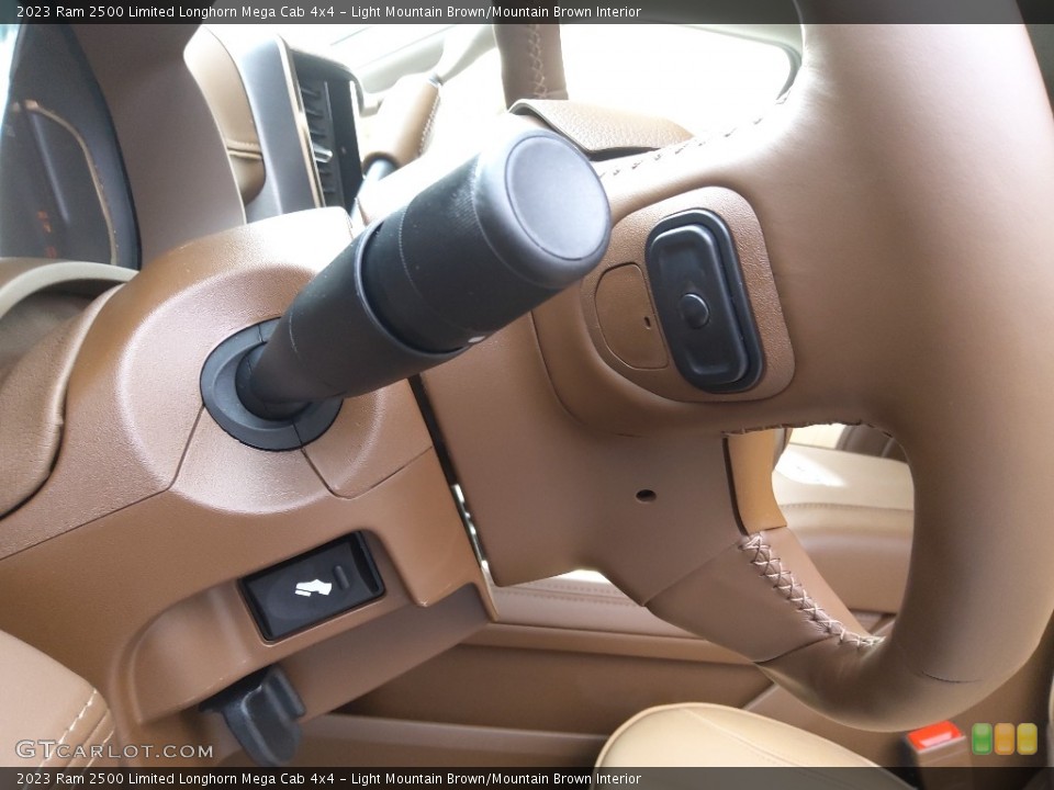 Light Mountain Brown/Mountain Brown Interior Steering Wheel for the 2023 Ram 2500 Limited Longhorn Mega Cab 4x4 #145665765