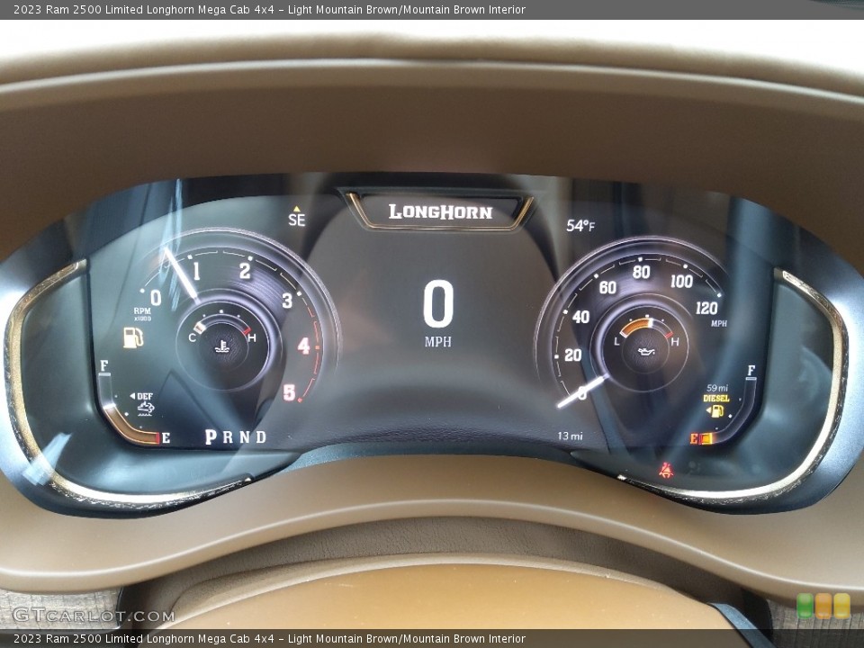 Light Mountain Brown/Mountain Brown Interior Gauges for the 2023 Ram 2500 Limited Longhorn Mega Cab 4x4 #145665990
