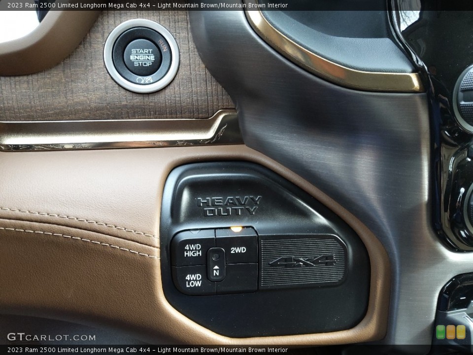 Light Mountain Brown/Mountain Brown Interior Controls for the 2023 Ram 2500 Limited Longhorn Mega Cab 4x4 #145666020