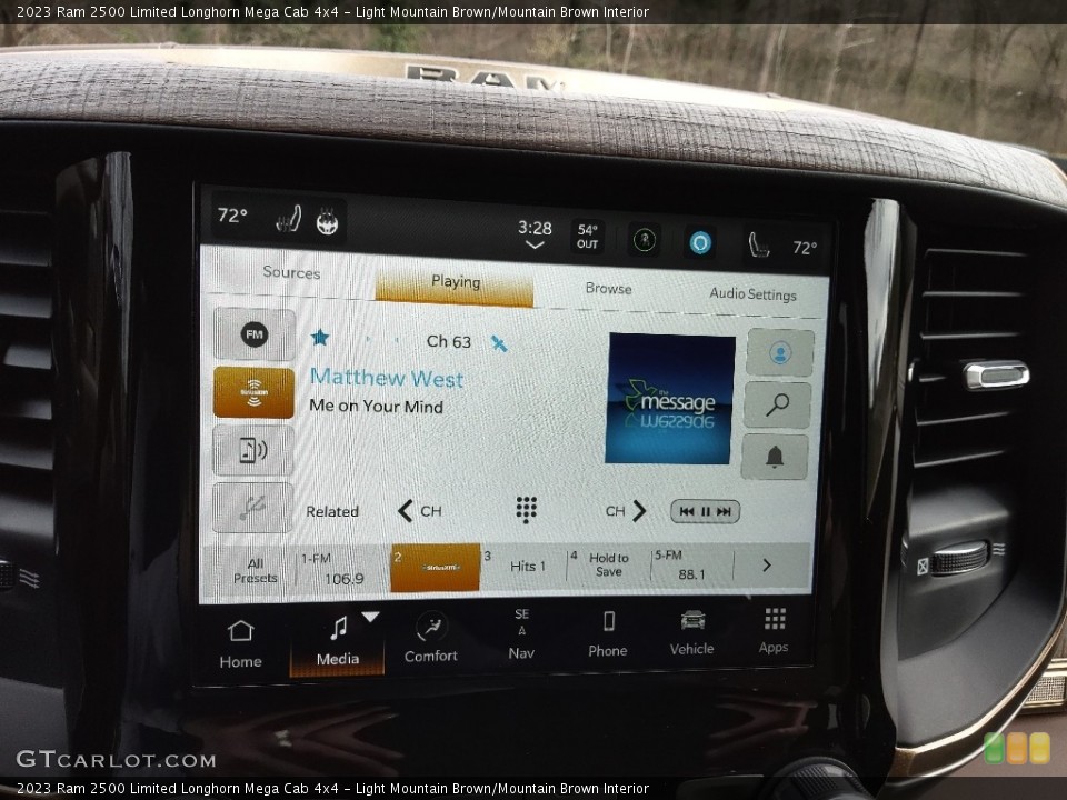 Light Mountain Brown/Mountain Brown Interior Controls for the 2023 Ram 2500 Limited Longhorn Mega Cab 4x4 #145666038