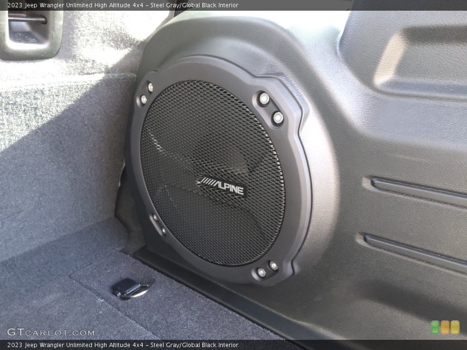 Steel Gray/Global Black Interior Audio System for the 2023 Jeep Wrangler Unlimited High Altitude 4x4 #145670671