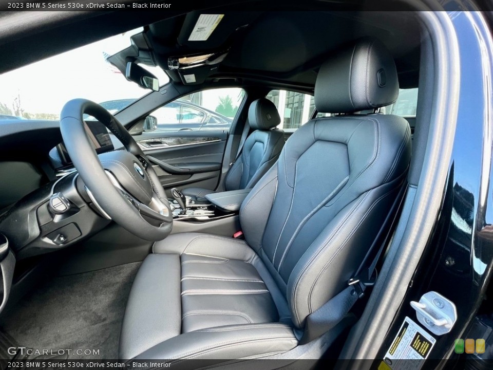 Black Interior Front Seat for the 2023 BMW 5 Series 530e xDrive Sedan #145670755