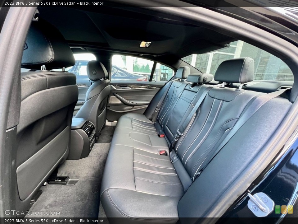 Black Interior Rear Seat for the 2023 BMW 5 Series 530e xDrive Sedan #145670794