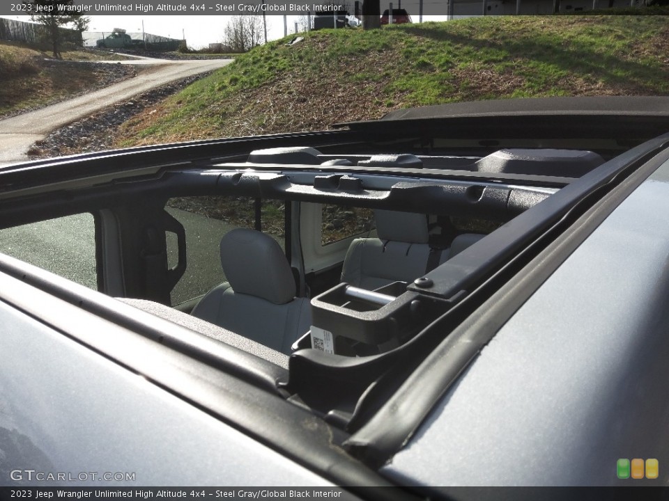 Steel Gray/Global Black Interior Sunroof for the 2023 Jeep Wrangler Unlimited High Altitude 4x4 #145671184