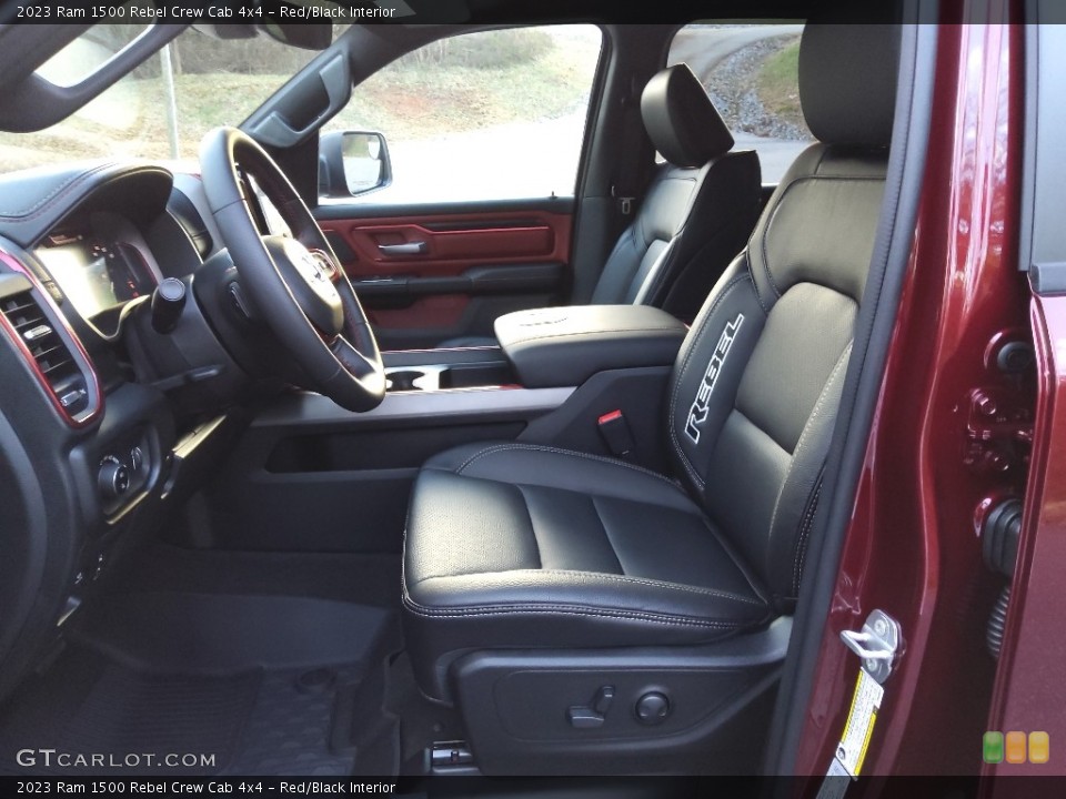 Red/Black Interior Front Seat for the 2023 Ram 1500 Rebel Crew Cab 4x4 #145671619