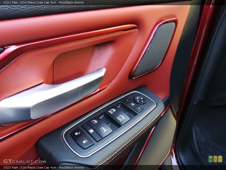 Red/Black Interior Door Panel for the 2023 Ram 1500 Rebel Crew Cab 4x4 #145671643