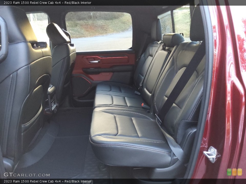 Red/Black Interior Rear Seat for the 2023 Ram 1500 Rebel Crew Cab 4x4 #145671703