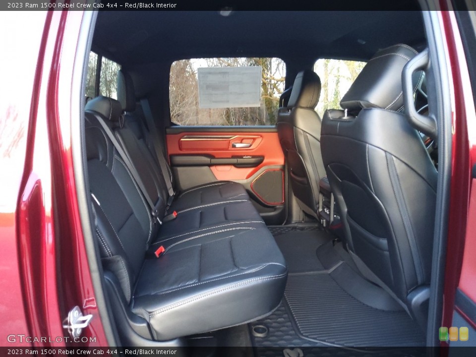 Red/Black Interior Rear Seat for the 2023 Ram 1500 Rebel Crew Cab 4x4 #145671768
