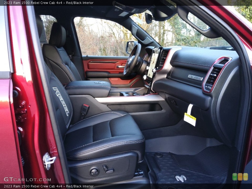 Red/Black Interior Front Seat for the 2023 Ram 1500 Rebel Crew Cab 4x4 #145671790