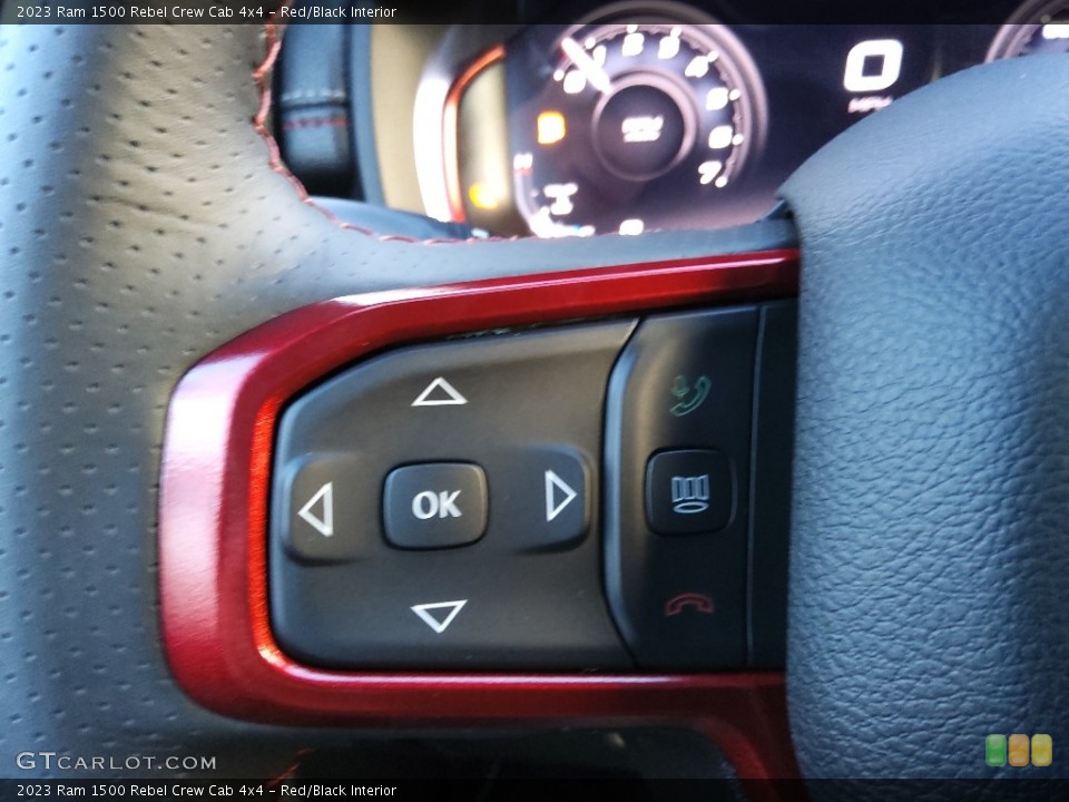 Red/Black Interior Steering Wheel for the 2023 Ram 1500 Rebel Crew Cab 4x4 #145671841