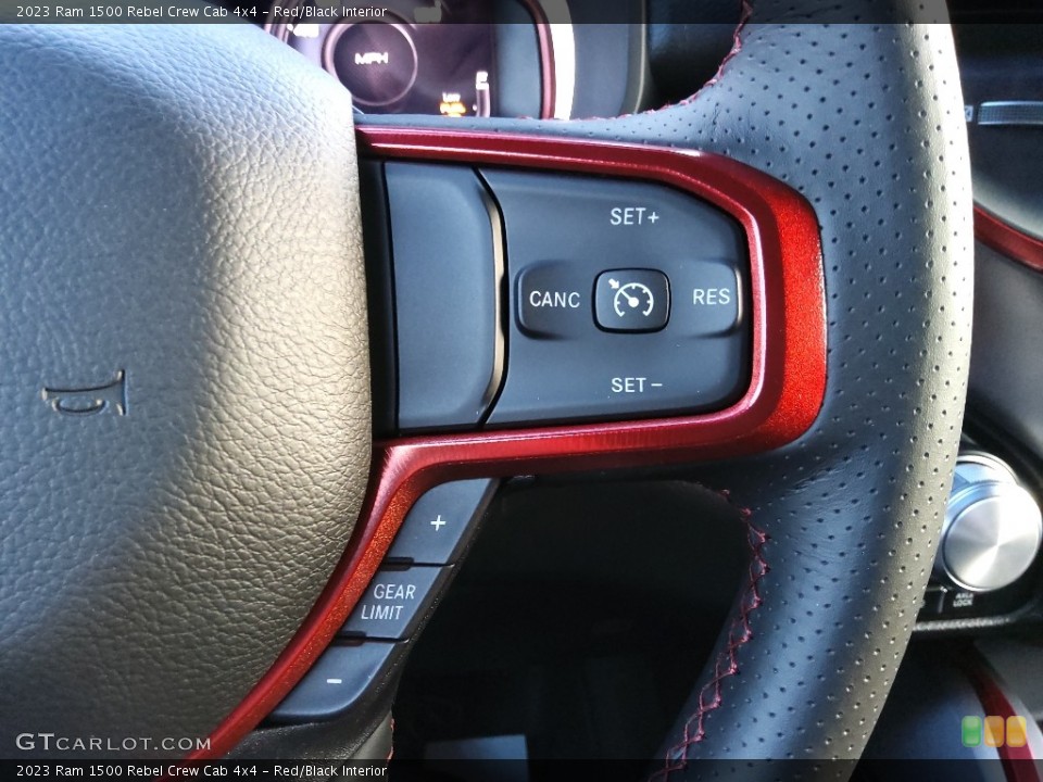 Red/Black Interior Steering Wheel for the 2023 Ram 1500 Rebel Crew Cab 4x4 #145671877