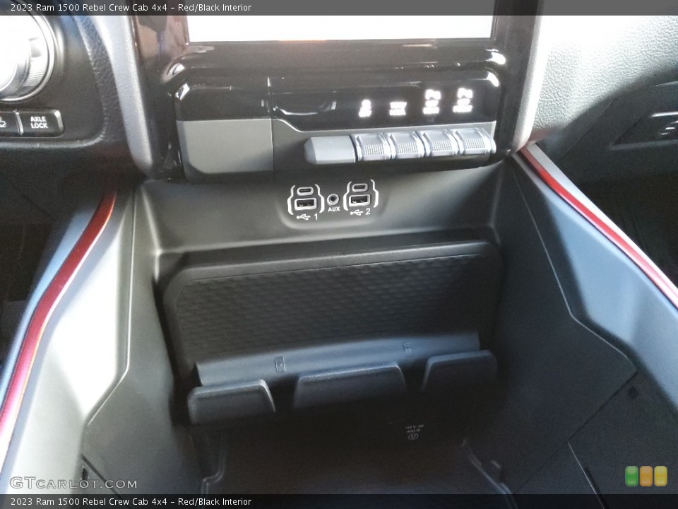 Red/Black Interior Controls for the 2023 Ram 1500 Rebel Crew Cab 4x4 #145672084