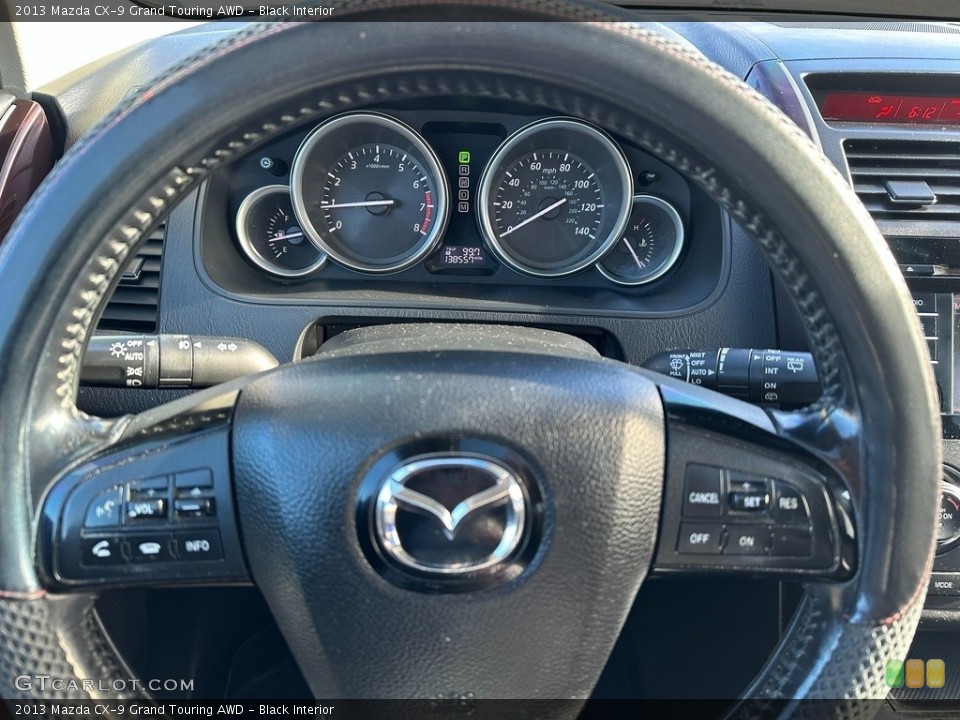 Black Interior Steering Wheel for the 2013 Mazda CX-9 Grand Touring AWD #145674955