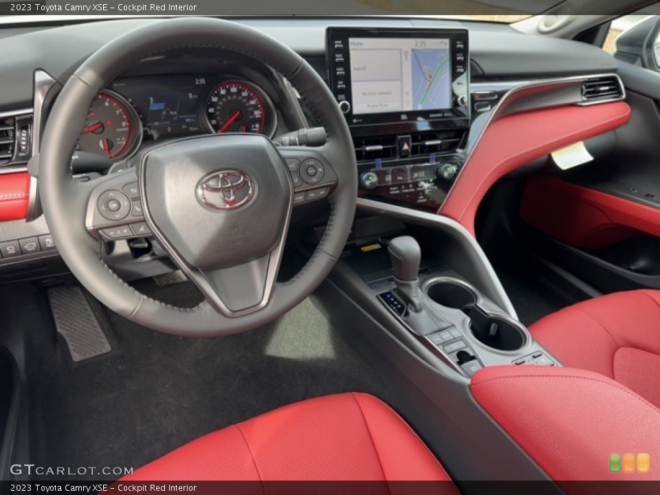 Cockpit Red Interior Photo for the 2023 Toyota Camry XSE #145676602