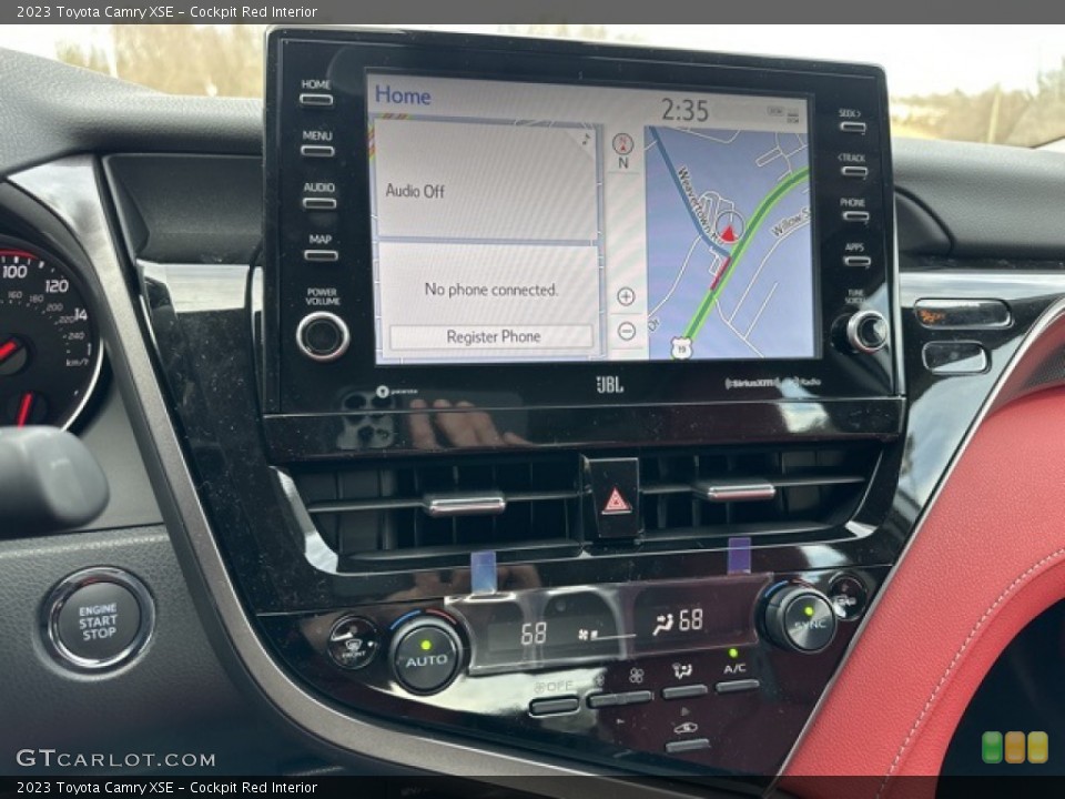 Cockpit Red Interior Navigation for the 2023 Toyota Camry XSE #145676608