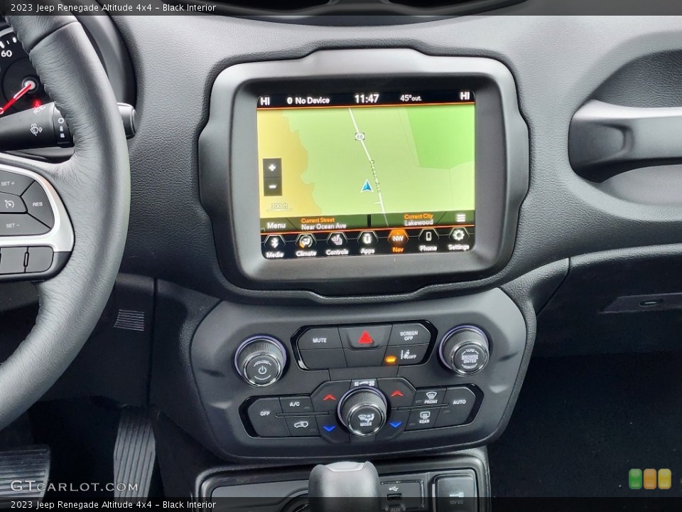 Black Interior Navigation for the 2023 Jeep Renegade Altitude 4x4 #145677392
