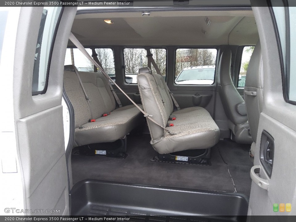 Medium Pewter Interior Rear Seat for the 2020 Chevrolet Express 3500 Passenger LT #145678222